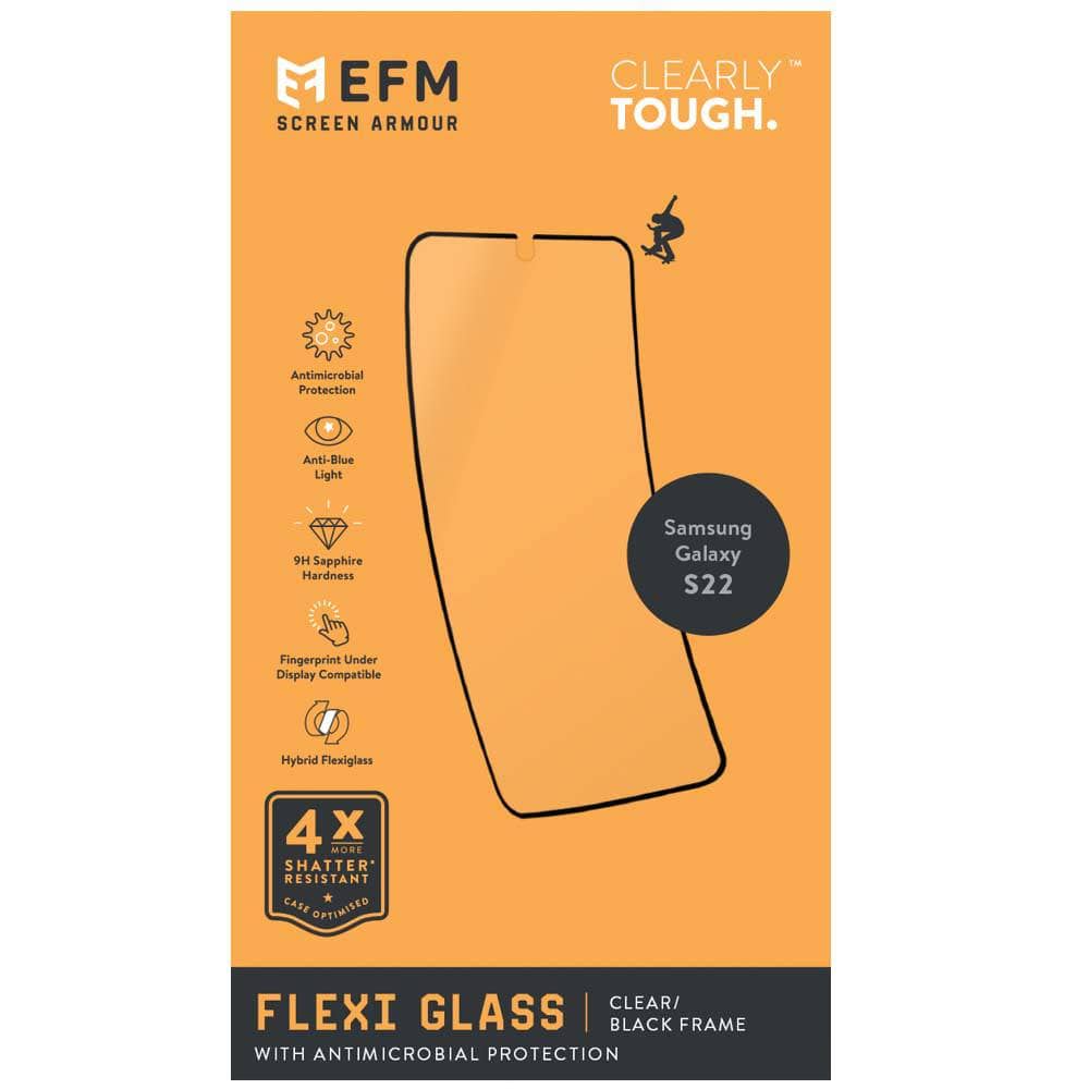EFM FlexiGlass Screen Armour - For Samsung Galaxy S22 (6.1) - Dual Install-Screen Guards - Mobile Devices-EFM-www.PhoneGuy.com.au