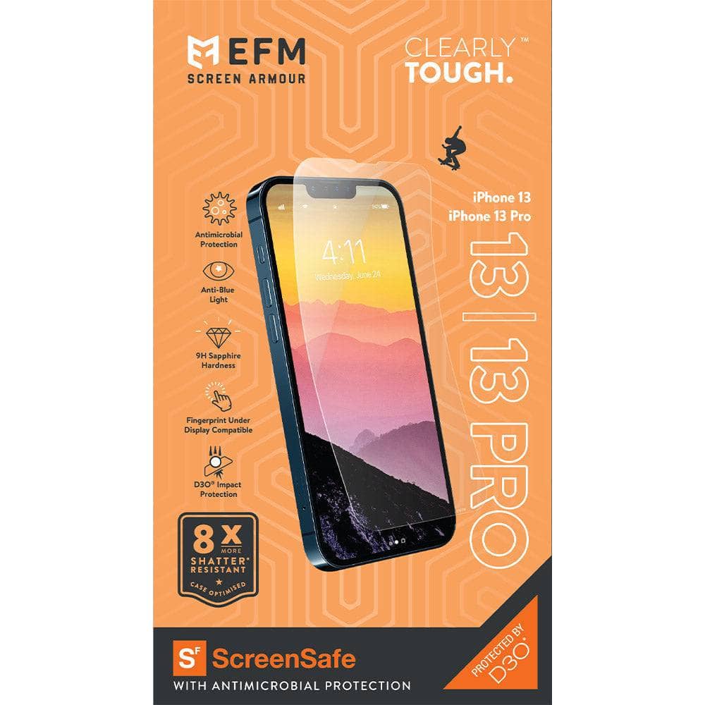 EFM ScreenSafe Film Screen Armour with D3O - For iPhone 13 (6.1" and 6.1" Pro) - Clear-Screen Guards - Mobile Devices-EFM-www.PhoneGuy.com.au