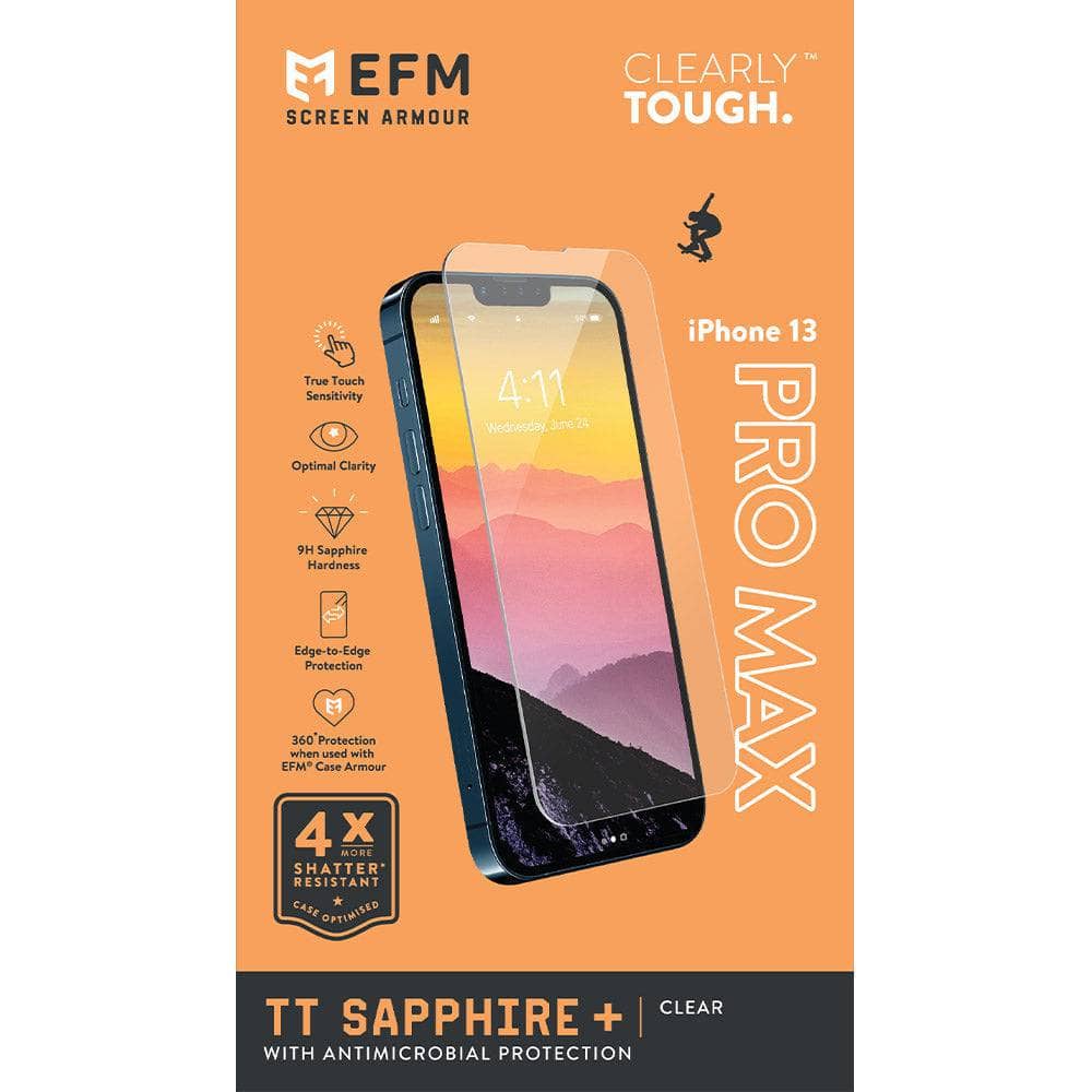EFM TT Sapphire+ Screen Armour - For iPhone 13 Pro Max (6.7") - Clear-Screen Guards - Mobile Devices-EFM-www.PhoneGuy.com.au