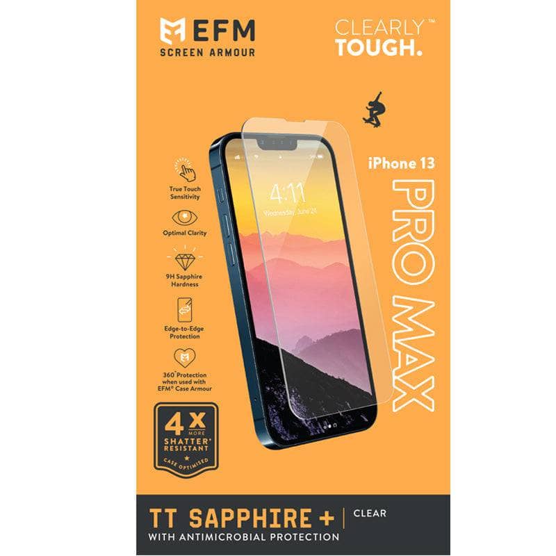 EFM TT Sapphire+ Screen Armour - For iPhone 13 Pro Max (6.7") - Clear-Screen Guards - Mobile Devices-EFM-www.PhoneGuy.com.au