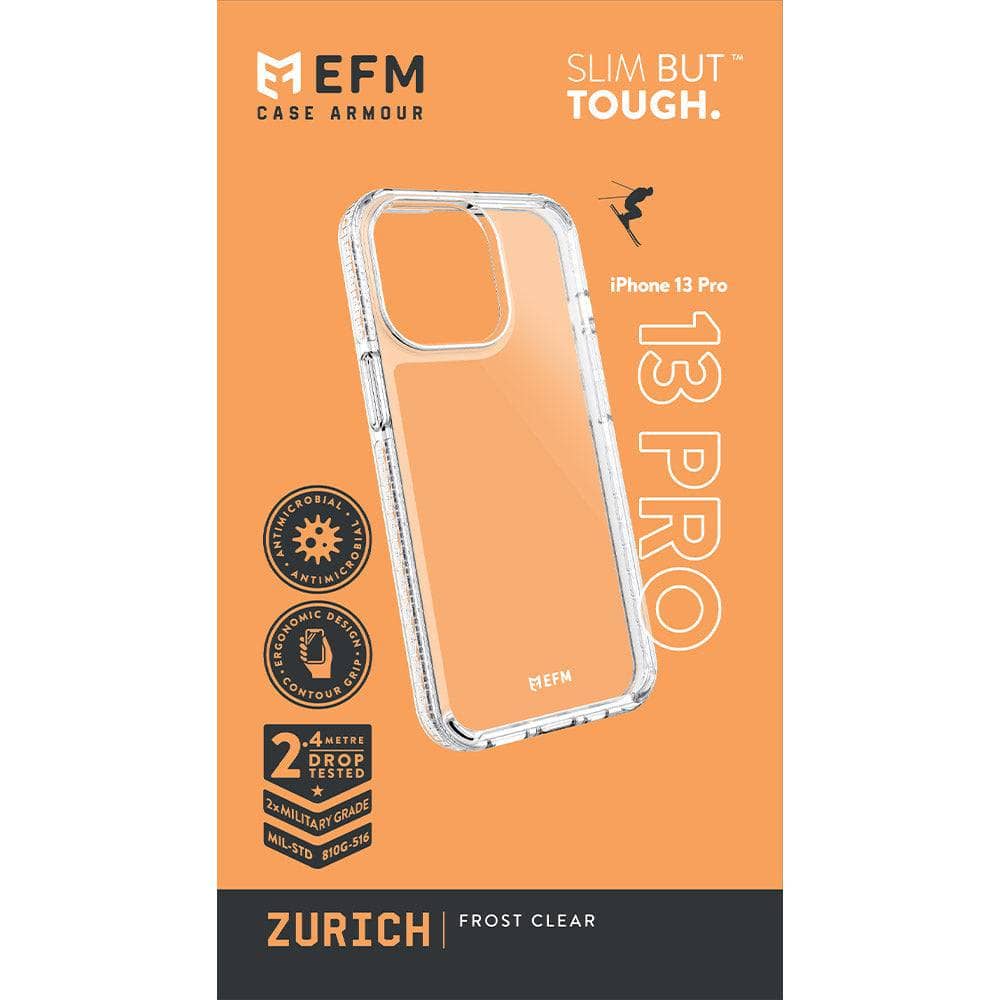 EFM Zurich Case Armour - For iPhone 13 Pro (6.1" Pro) - Frost Clear-Cases - Cases-EFM-www.PhoneGuy.com.au