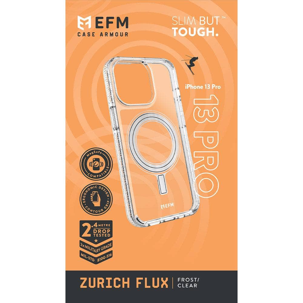 EFM Zurich Flux Case Armour Compatible with MagSafe - For iPhone 13 Pro (6.1" Pro) - Frost Clear-Cases - Cases-EFM-www.PhoneGuy.com.au