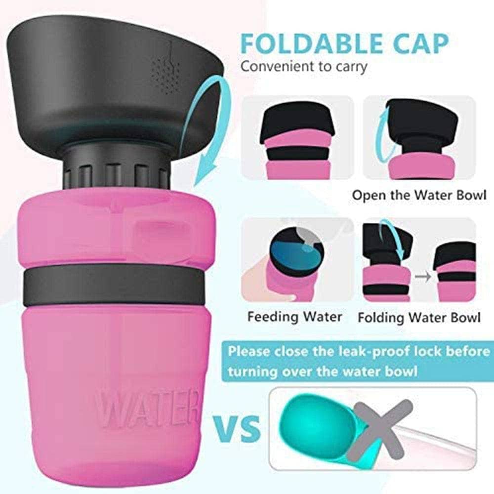 Foldable Cap Outdoor Dog Water Bottle-Animals & Pet Supplies-Unbranded-www.PhoneGuy.com.au