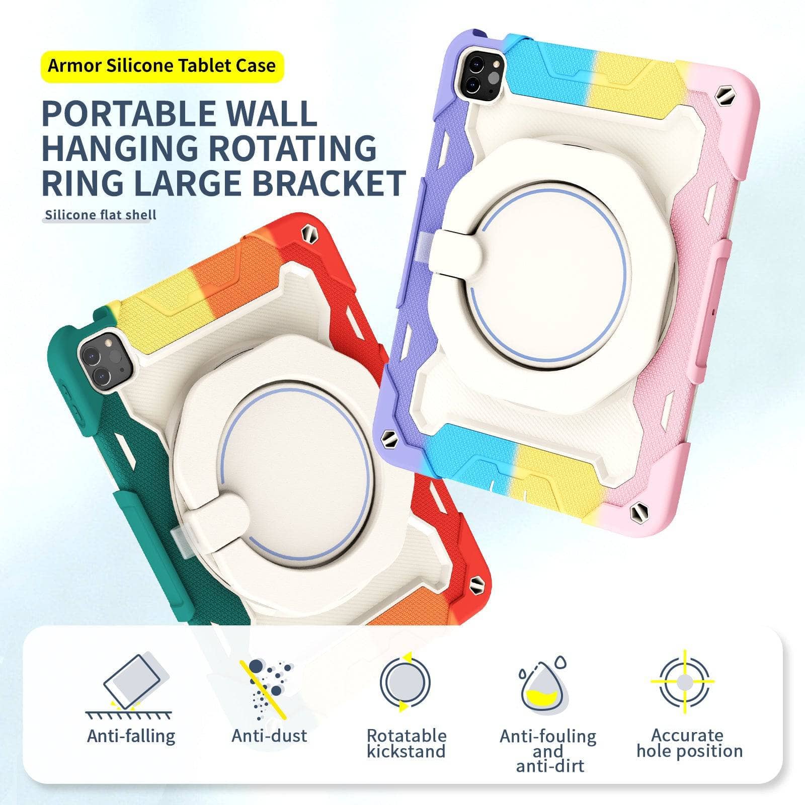 For iPad Pro 11 2021 Air 4 10.9 inch Case For iPad Air 5 2022 Heavy Duty Cover 360°Rotation Shockproof Kids Silicon Tablet Cover-iPad Case-iPadXERO-www.PhoneGuy.com.au