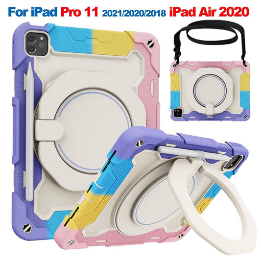 For iPad Pro 11 2021 Air 4 10.9 inch Case For iPad Air 5 2022 Heavy Duty Cover 360°Rotation Shockproof Kids Silicon Tablet Cover-iPad Case-iPadXERO-www.PhoneGuy.com.au