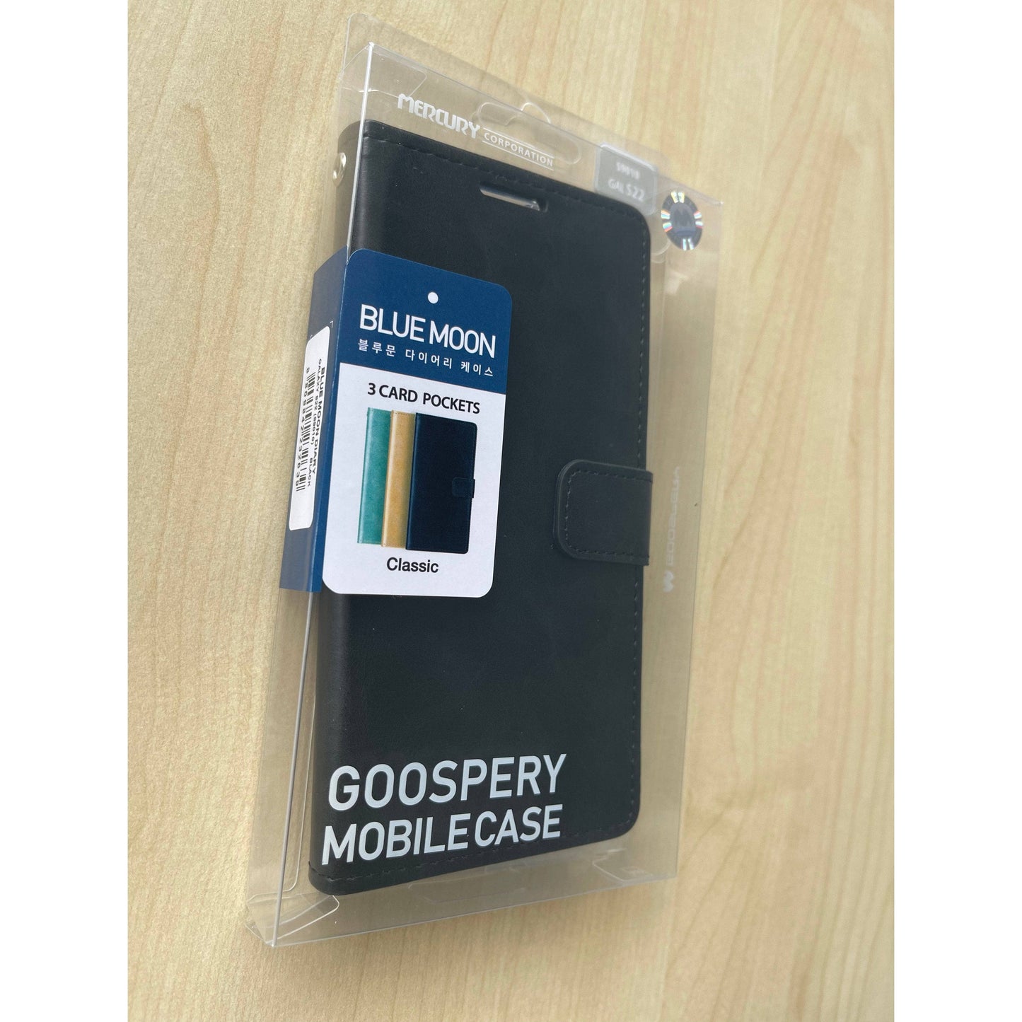 Goospery Blue Moon Diary for Samsung Galaxy S22 Ultra S22 S22+-Phone Case-Goospery-www.PhoneGuy.com.au