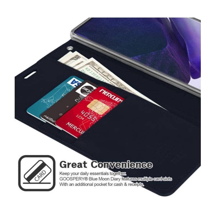 Goospery Bluemoon Diary Case for Samsung Galaxy Note 20 Ultra 6.9 6.7 ich Folio Cover-Phone Case-Goospery-www.PhoneGuy.com.au