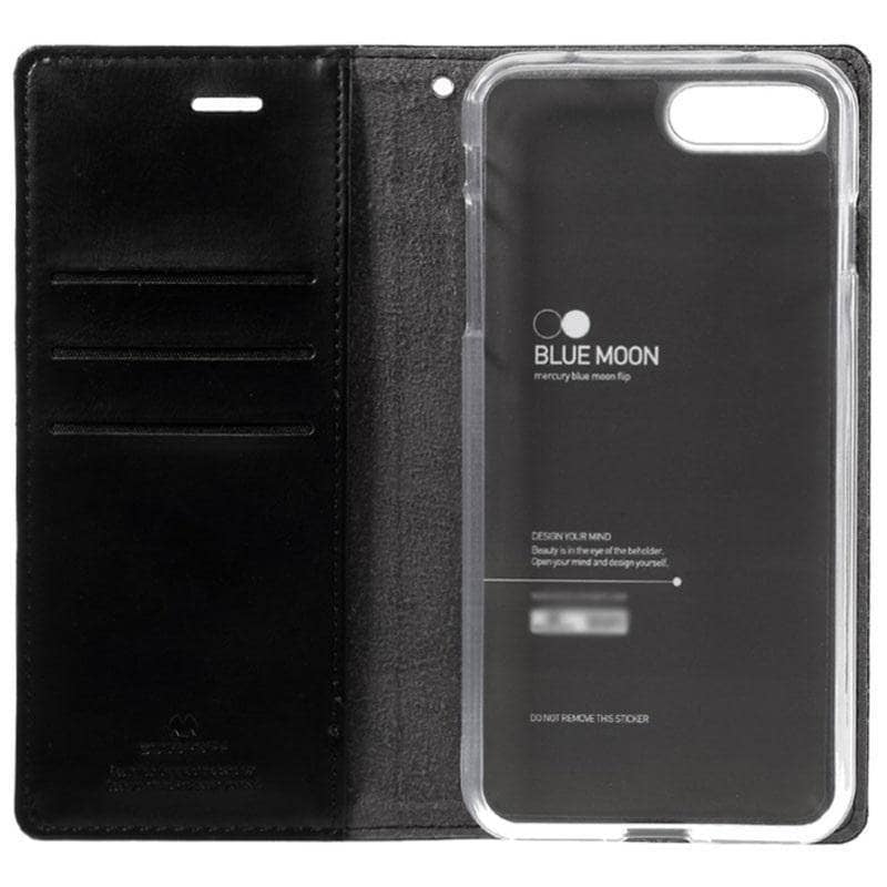 Goospery Bluemoon Diary for iPhone SE2/8/7/6S/SE3 Black Wallet Flip Folio Cards Pockets-Phone Case-Goospery-www.PhoneGuy.com.au