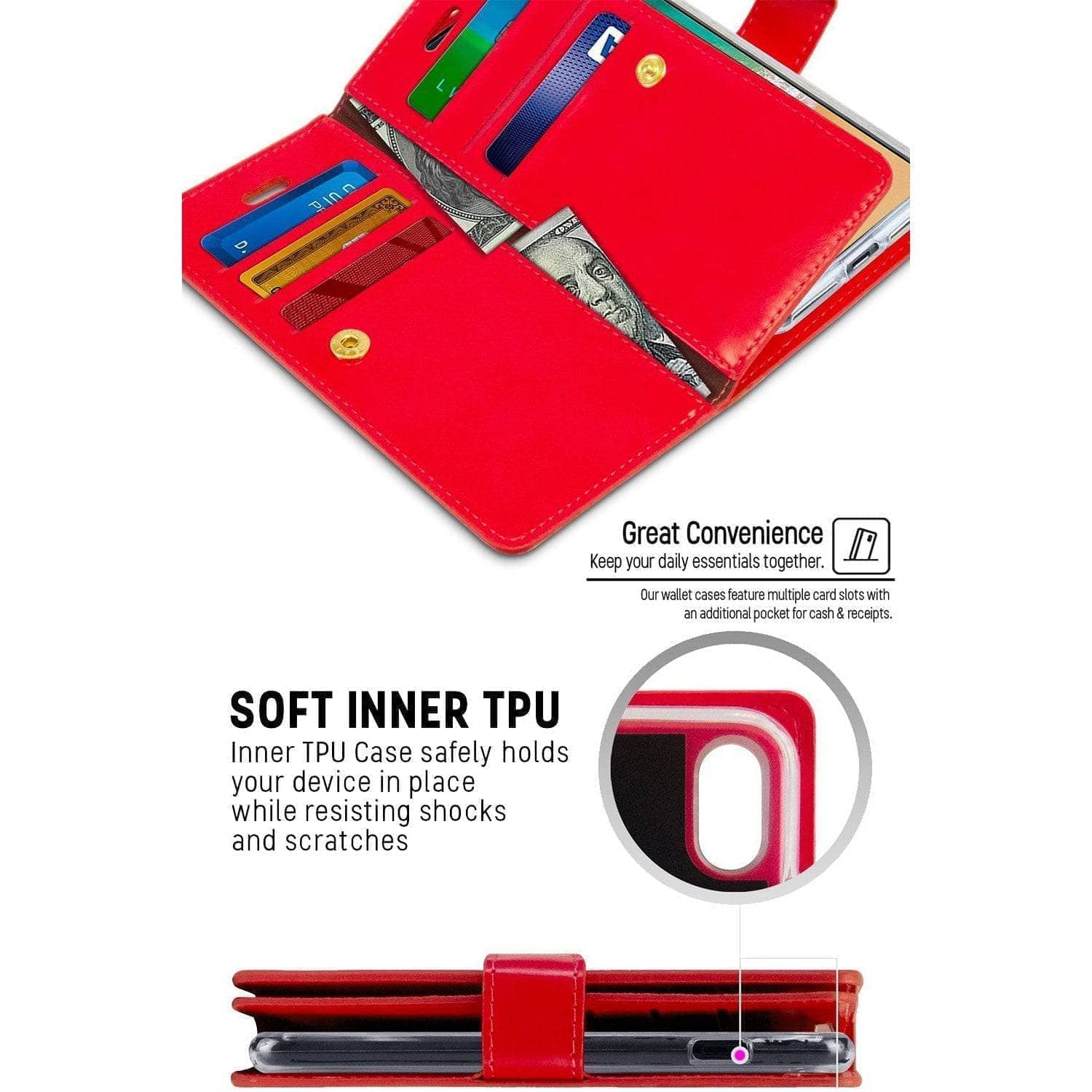 Goospery Mercury Mansoor Case for iPhone 14/ 14 Pro/14 Pro Max Black Colour-Phone Case-Goospery-www.PhoneGuy.com.au