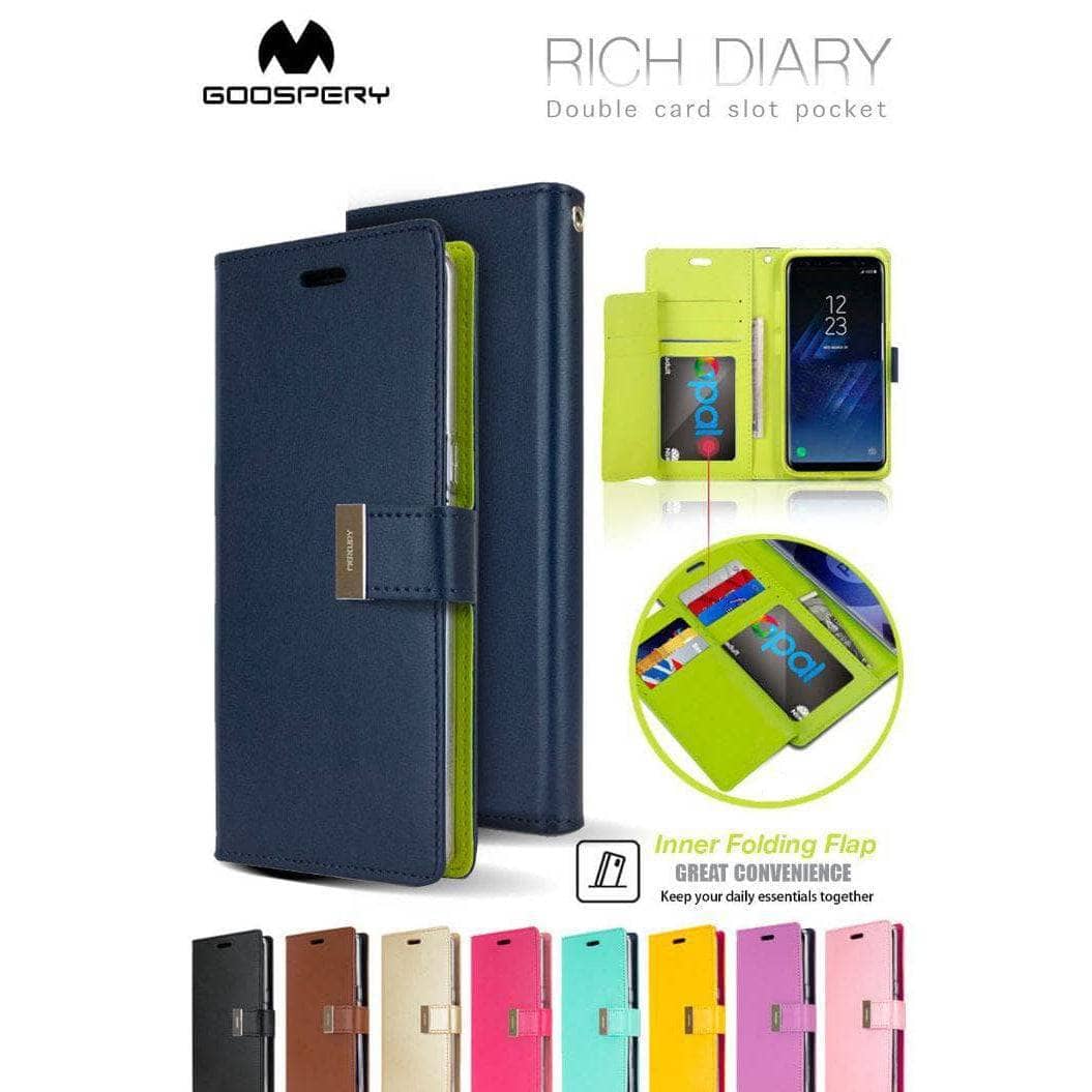 Goospery Mercury Rich Diary case for Samsung S23 Ultra/ S23+/ S23-Samsung Phone case-Goospery-www.PhoneGuy.com.au