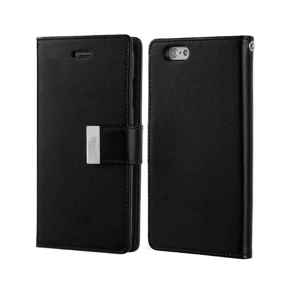 Goospery Rich Diary Folio Extra Flap Case for iPhone Xs Max/ XR/ iPhone 8 Plus-Phone Case-Goospery-www.PhoneGuy.com.au