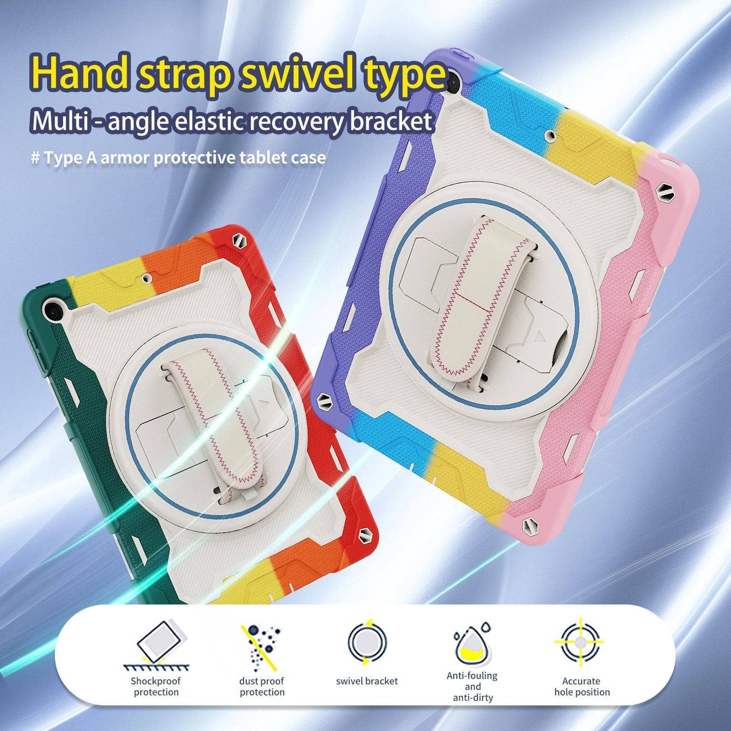 Heavy Duty Case For iPad 10.2 7th 8th 9th 2019 2020 2021 10.2 inch Cover Hand-held Shock Proof Cover Full Body Handle Kids Case-iPad Case-MASCOTS-www.PhoneGuy.com.au