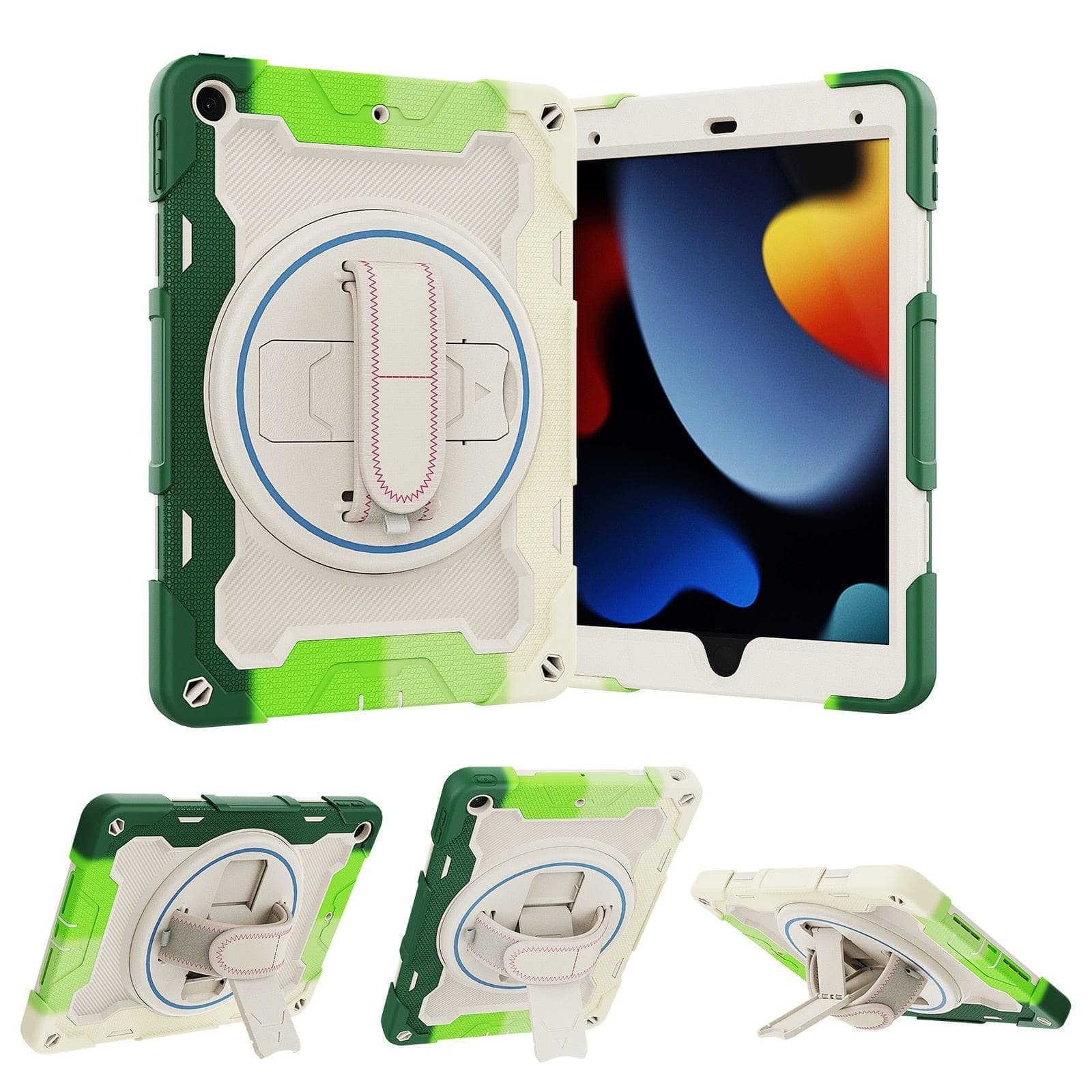 Heavy Duty Case For iPad 10.2 7th 8th 9th 2019 2020 2021 10.2 inch Cover Hand-held Shock Proof Cover Full Body Handle Kids Case-iPad Case-MASCOTS-www.PhoneGuy.com.au