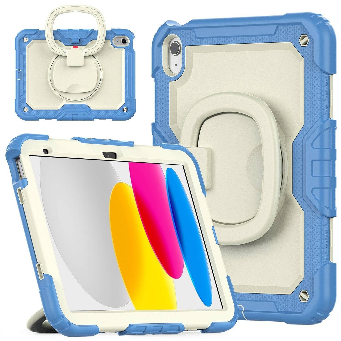 Heavy Duty Shockproof Rugged Cover With Stand Rotating Case For iPad 10th 10.9 2022-iPad Case-Generic-www.PhoneGuy.com.au