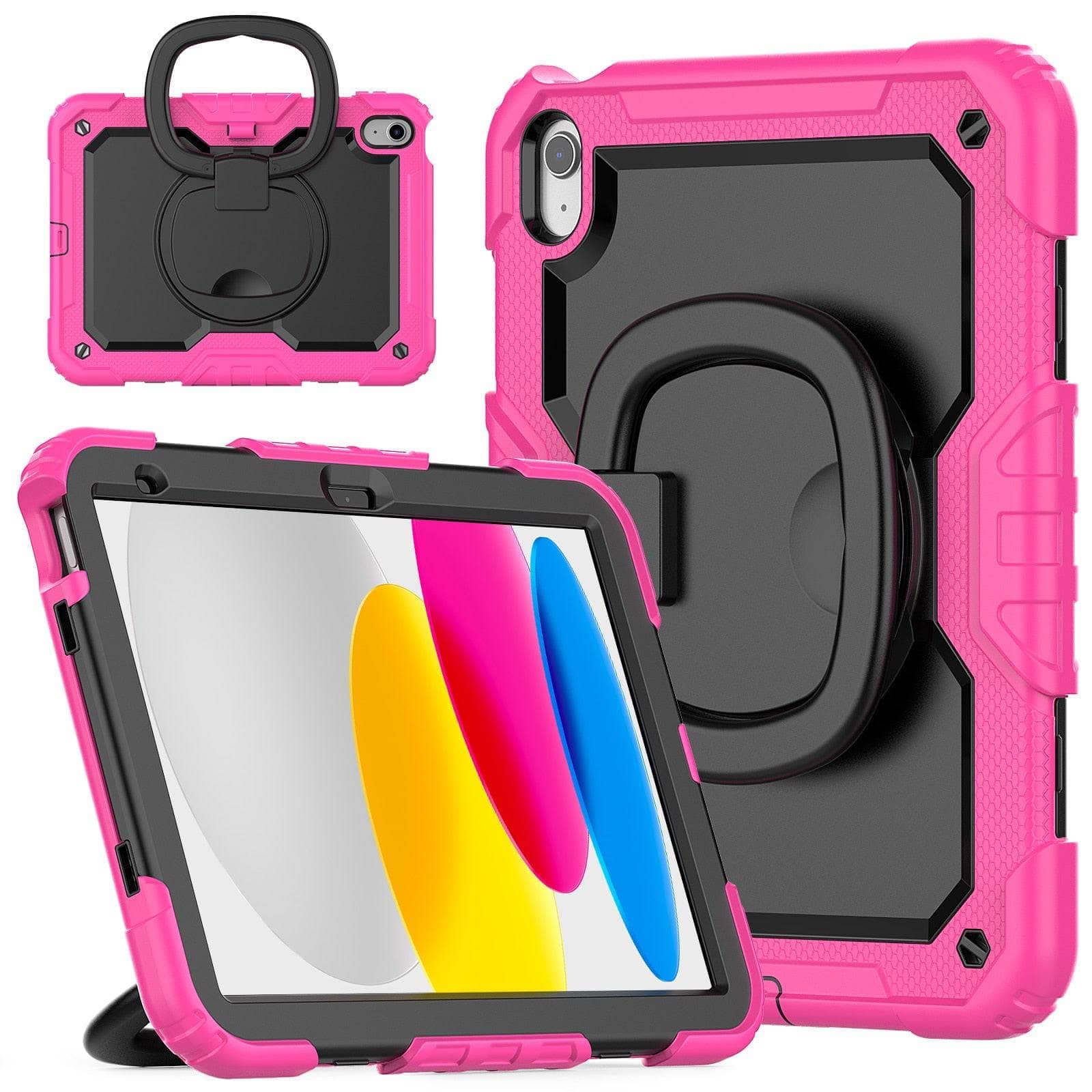 Heavy Duty Shockproof Rugged Cover With Stand Rotating Case For iPad 10th 10.9 2022-iPad Case-Generic-www.PhoneGuy.com.au