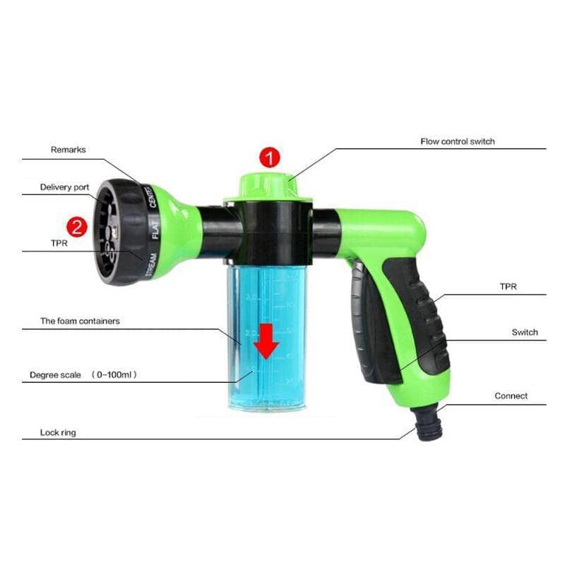 High-Pressure Nozzle Jet Dog Car Washer Sprayer Auto Foam-Pet Accessory-Unbranded-www.PhoneGuy.com.au