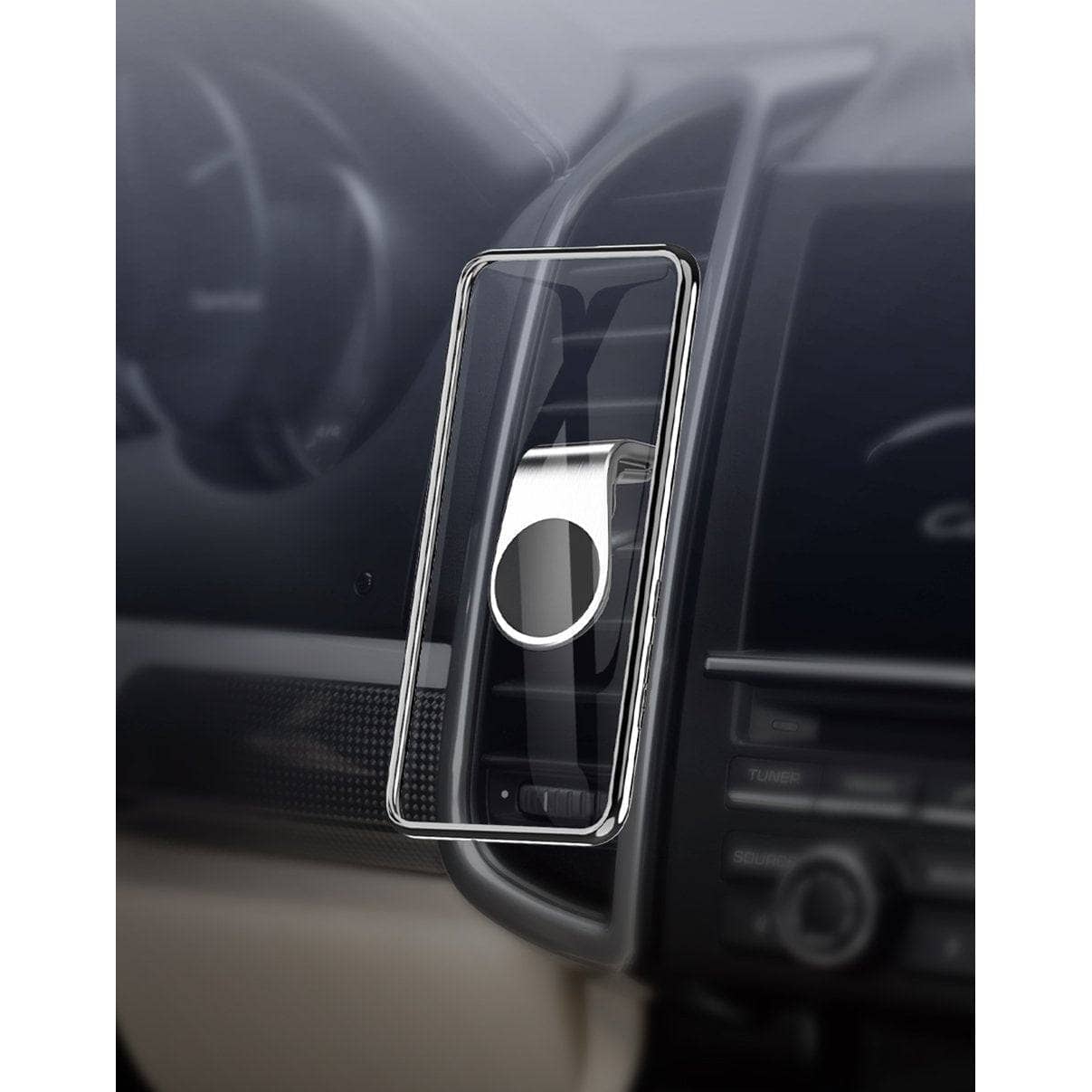 Magnetic Air Vent Car Holder - Black Slim L Shap-Holders-Generic-www.PhoneGuy.com.au