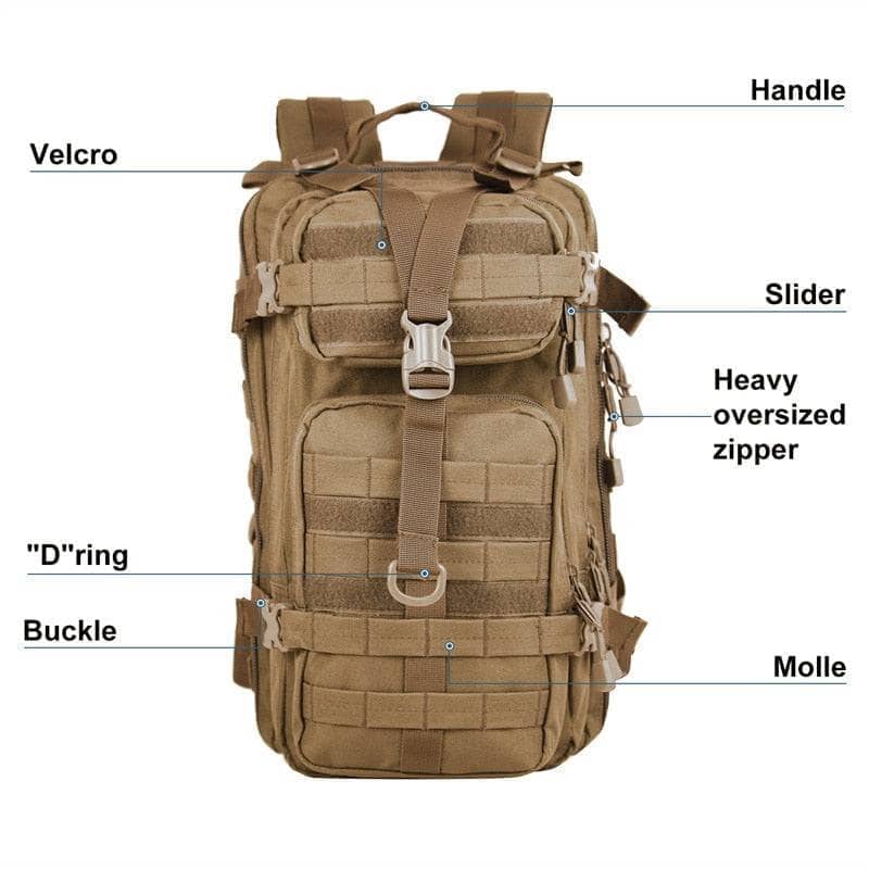 Men Army Military Tactical Backpack 1000D Polyester 30L Outdoor Waterproof Hiking Camping Hunting Bags-Backpack-LQARMY-www.PhoneGuy.com.au