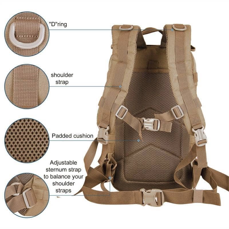 Men Army Military Tactical Backpack 1000D Polyester 30L Outdoor Waterproof Hiking Camping Hunting Bags-Backpack-LQARMY-www.PhoneGuy.com.au