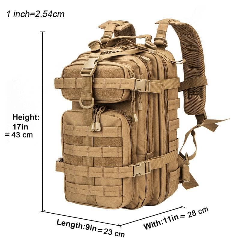 Men Army Military Tactical Backpack 1000D Polyester 30L Outdoor Waterproof Hiking Camping Hunting Bags-Backpack-LQARMY-www.PhoneGuy.com.au