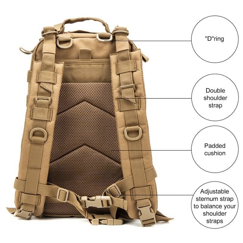 Men Army Military Tactical Backpack 1000D Polyester 30L Outdoor Waterproof Hiking Camping Hunting Bags-Backpack-LQARMY-www.PhoneGuy.com.au