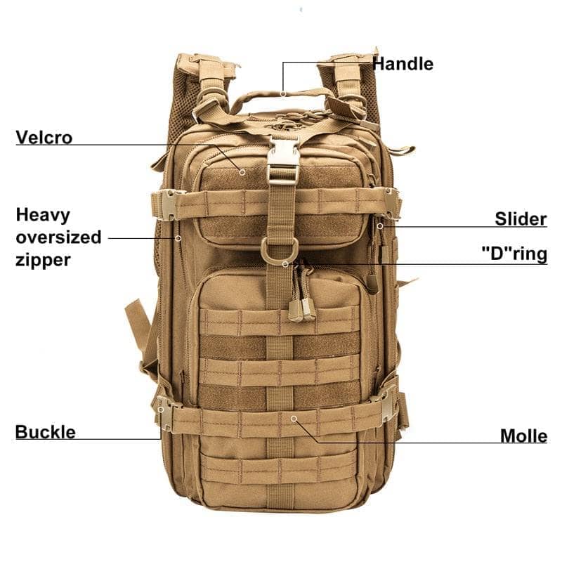 Men Army Military Tactical Backpack 1000D Polyester 30L Outdoor Waterproof Hiking Camping Hunting Bags-Backpack-LQARMY-www.PhoneGuy.com.au