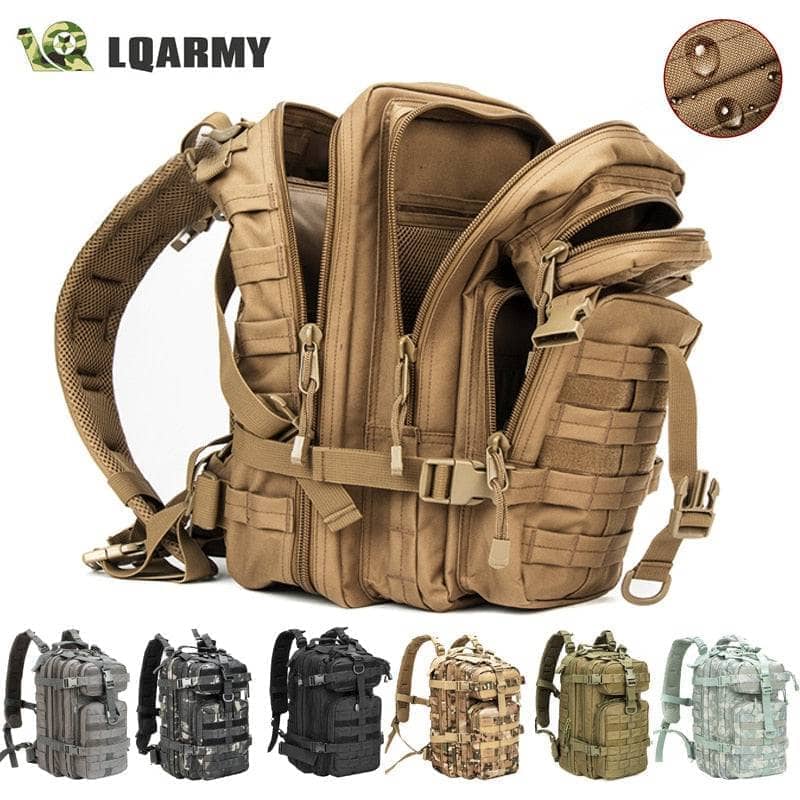 Men Army Military Tactical Backpack 1000D Polyester 30L Outdoor Waterproof Hiking Camping Hunting Bags-Backpack-LQARMY-www.PhoneGuy.com.au