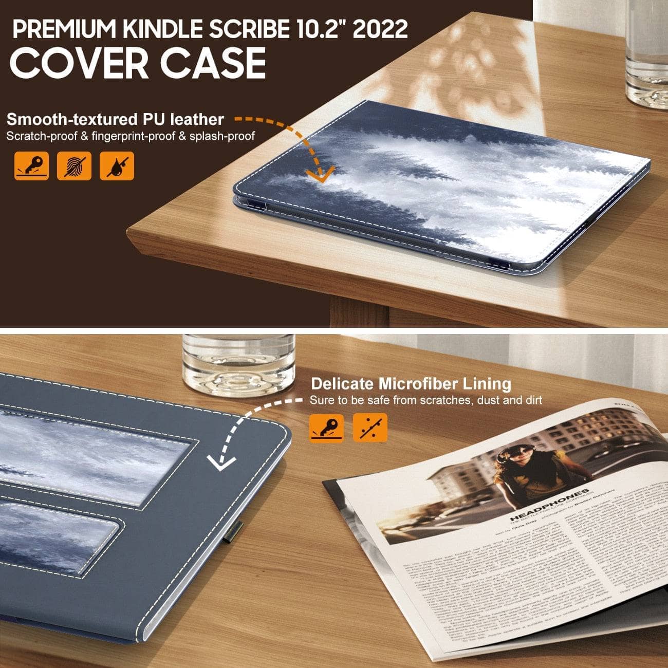 MoKo Folio Case for 10.2" Kindle Scribe 2022 with Auto-Wake/Sleep Function Stand-Kindle Case-MOKO-www.PhoneGuy.com.au