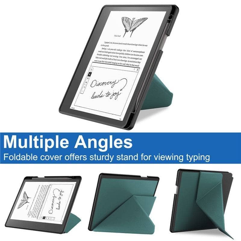 Multi-folding Stand Soft TPU Folio Case For Kindle Scribe 2022 with Auto Sleep/Wake + Pen Holder-Kindle Case-Generic-www.PhoneGuy.com.au