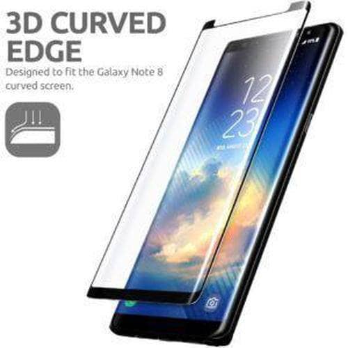 Note 9 Curved Tempered Glass Reduced Edge Case Friendly Black-Screen Protector-Generic-www.PhoneGuy.com.au