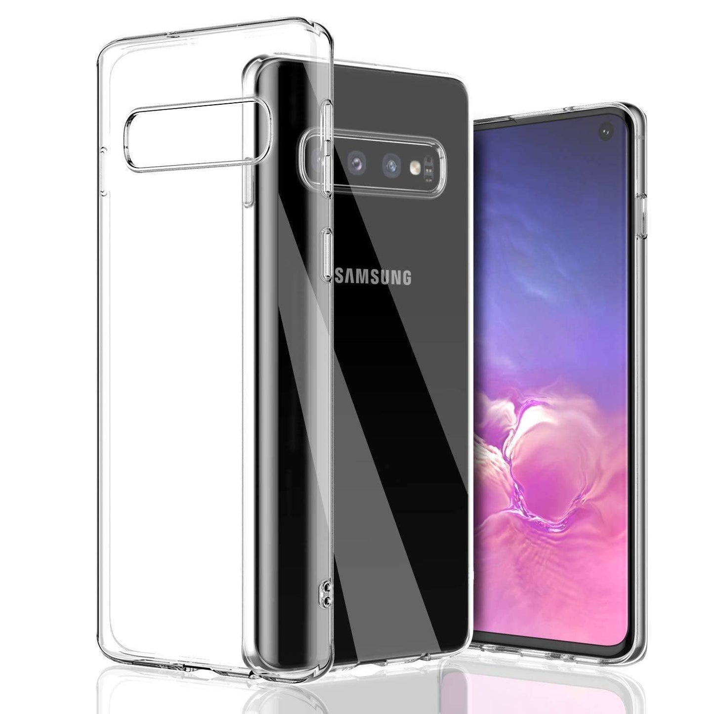 Samsung Galaxy S10 S10+ S10e Clear Rubber Back Case 1.5mm Thick Protective Skin-Phone Case Clear Rubber-Goospery-www.PhoneGuy.com.au