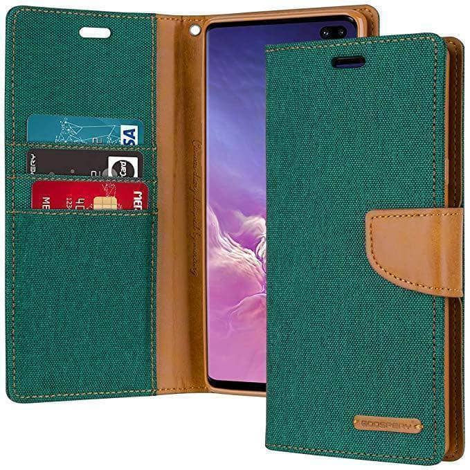 Samsung Galaxy S10+/S10/S10e Goospery Canvas Diary Case Wallet ID Flip Pockets-Phone Case-Goospery-www.PhoneGuy.com.au
