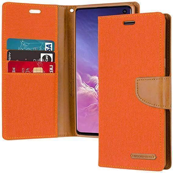 Samsung Galaxy S10+/S10/S10e Goospery Canvas Diary Case Wallet ID Flip Pockets-Phone Case-Goospery-www.PhoneGuy.com.au