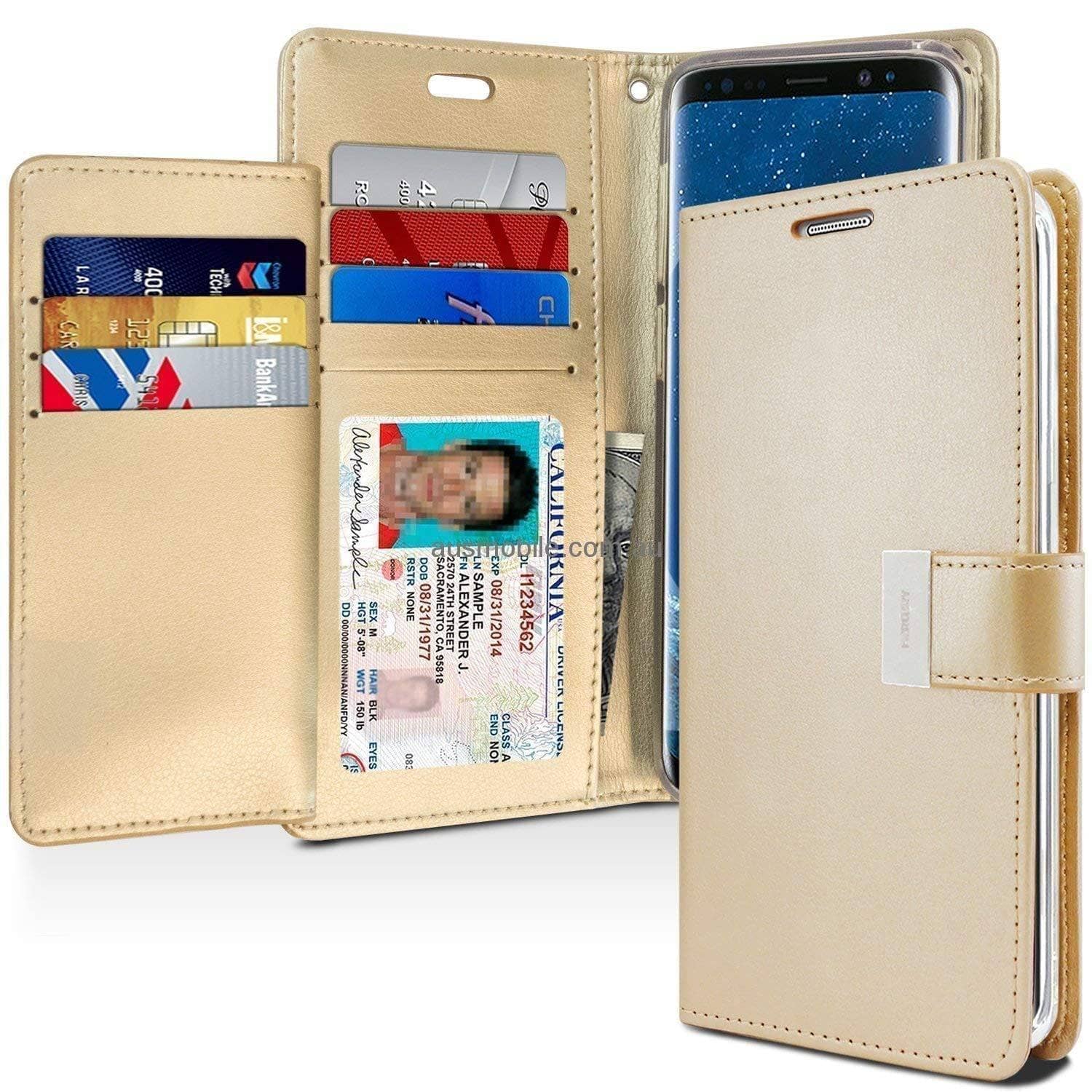 Samsung Galaxy S10e S10 S10+ Goospery Rich Diary Case Extra Flap More Cards-Phone Case-Goospery-www.PhoneGuy.com.au