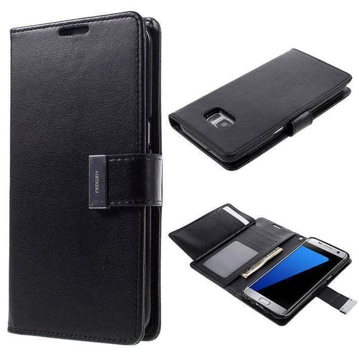 Samsung Galaxy S7 S7 Edge Goospery Rich Diary Case Flip Extra Flap Wallet-Phone Case-Goospery-www.PhoneGuy.com.au