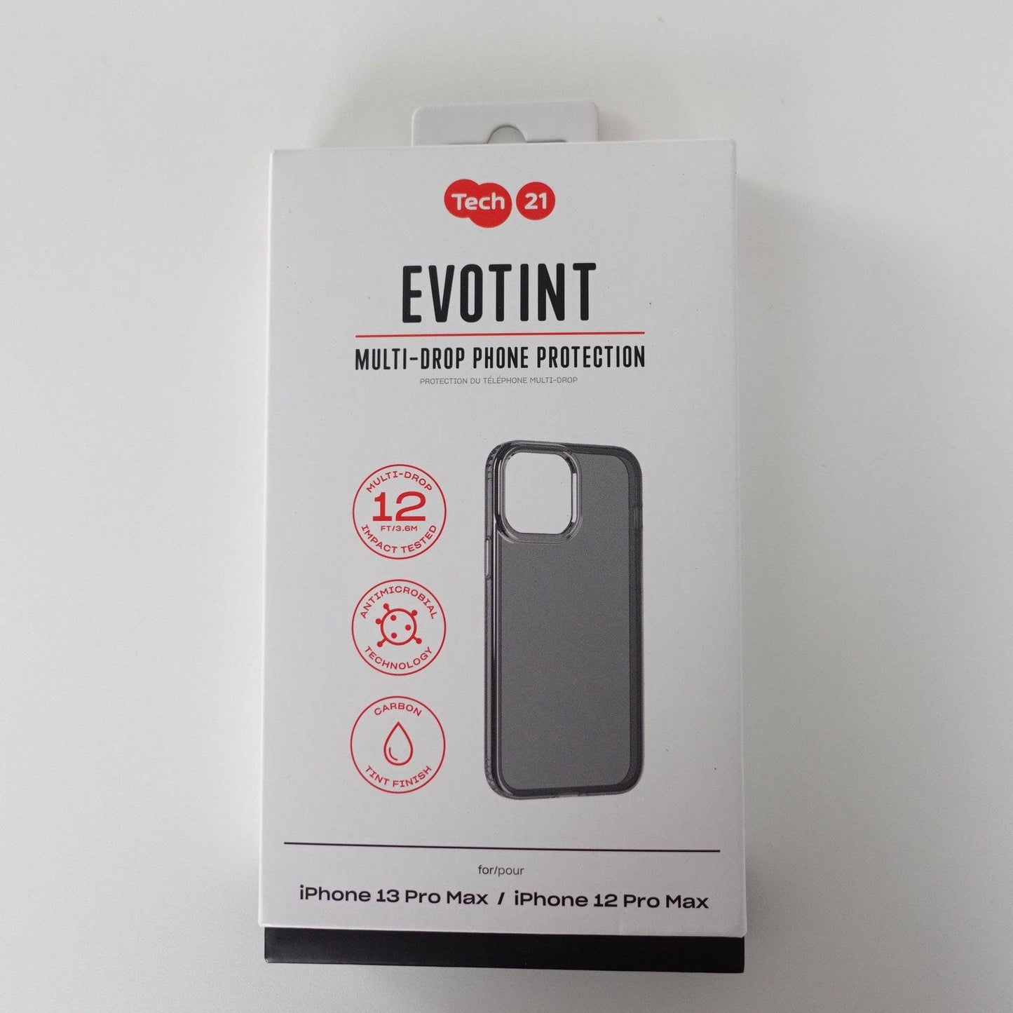 Tech21 EVOTINT Hard Clear Smoke Transparent Tough Case for iPhone 13/12 pro max-Case & Gear - phoneguy.com.au-www.PhoneGuy.com.au