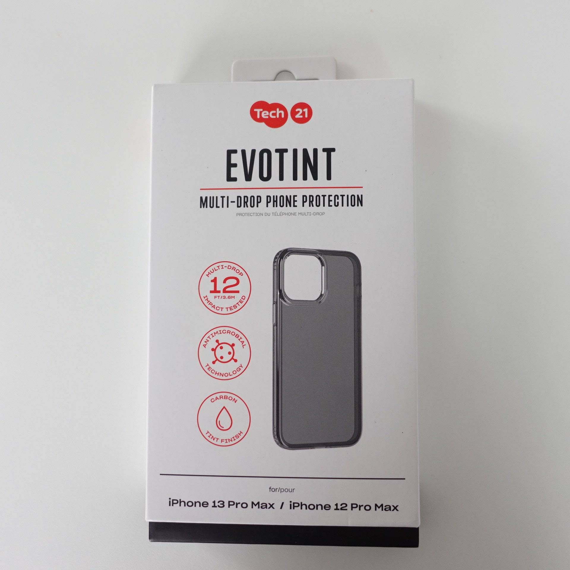 Tech21 EVOTINT Hard Clear Smoke Transparent Tough Case for iPhone 13/12 pro max-Case & Gear - phoneguy.com.au-www.PhoneGuy.com.au