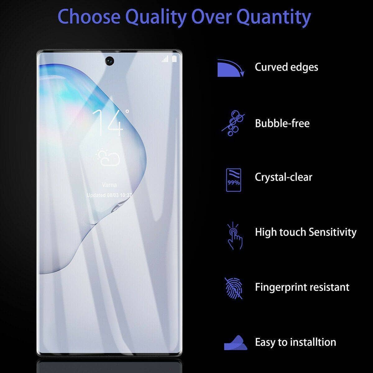 UV Glue Screen Protector Tempered Glass For Samsung Galaxy Note 10+ Full-Screen Protector-Generic-www.PhoneGuy.com.au