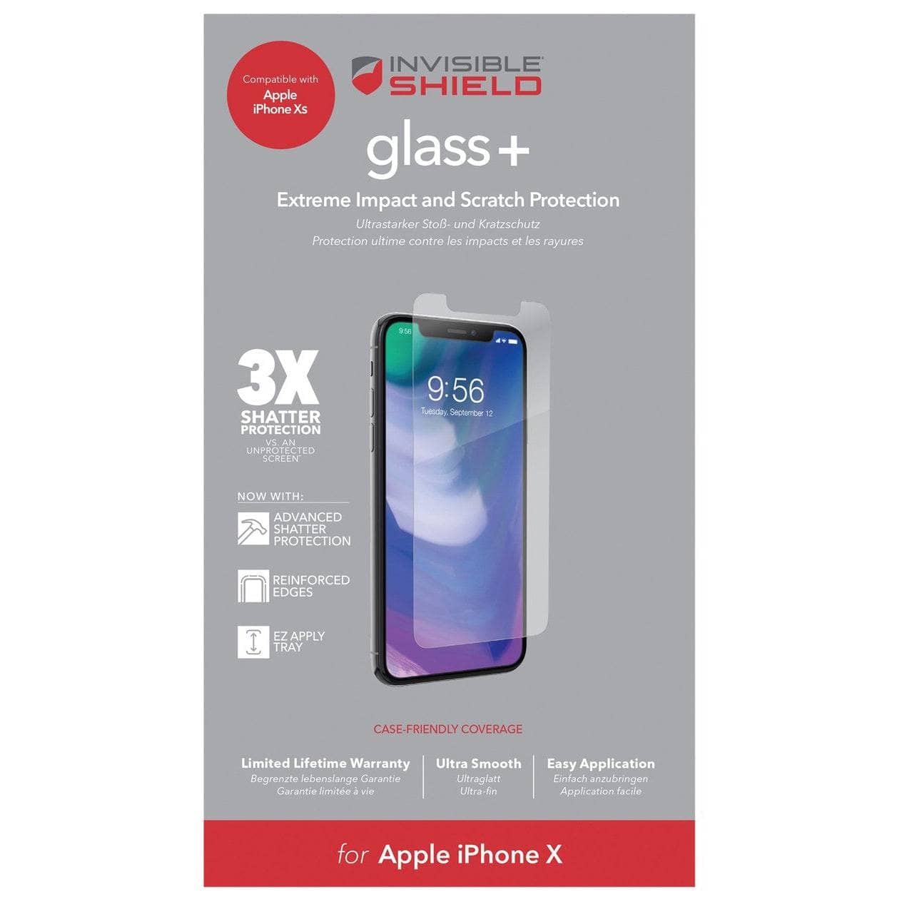 ZAGG InvisibleShield GlassPlus for iPhone Xs 5.8 inch-screen protector-ZAGG-www.PhoneGuy.com.au