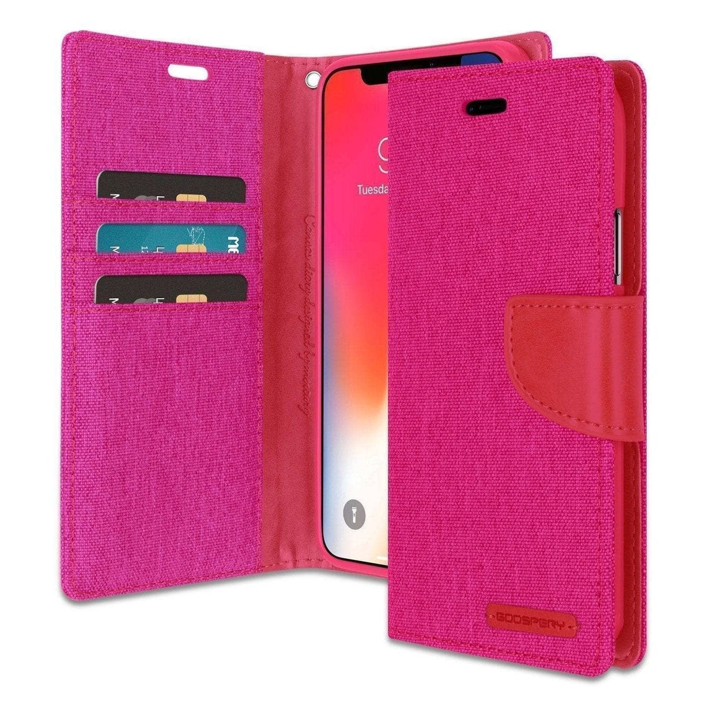 iPhone 11 Pro Max/ 11 Pro Goospery Canvas Diary Denim Wallet Case Pockets ID Cards Flip Folio-Phone Case-Goospery-www.PhoneGuy.com.au
