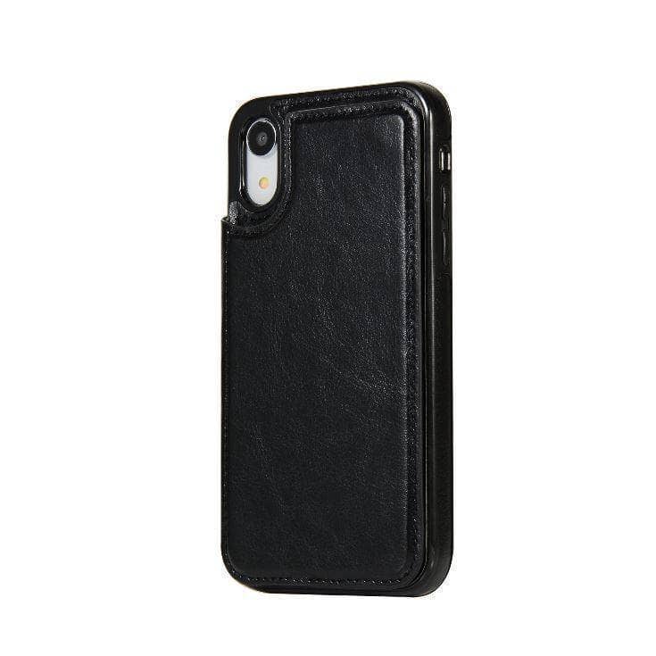 iPhone XS MAX XR Case with Back Pockets Wallet Magnetic Closure ID Cards Cash Storage-Phone Case-Generic-www.PhoneGuy.com.au